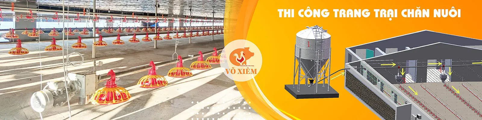 banner thi công trang trại chăn nuôi